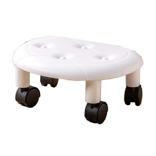 DGHNBMGNG Taburete mit ruedas giratorias de 360° for Reinigen von Koch- und Küchenutensilien, abziehbar und tragbar.(White) von DGHNBMGNG