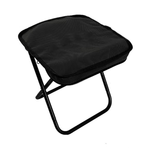 DGHNBMGNG Tragbarer, klappbarer Campinghocker mit Tasche, faltbar, Kleiner Klappstuhl, geeignet for Outdoor-Wanderungen, Reisen, Picknick, Grün(Black) von DGHNBMGNG