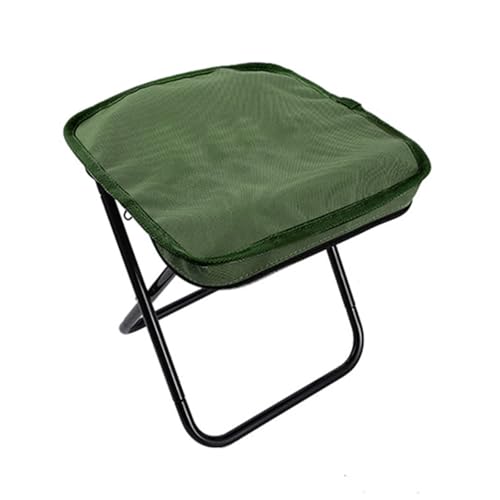 DGHNBMGNG Tragbarer, klappbarer Campinghocker mit Tasche, faltbar, Kleiner Klappstuhl, geeignet for Outdoor-Wanderungen, Reisen, Picknick, Grün(Green) von DGHNBMGNG