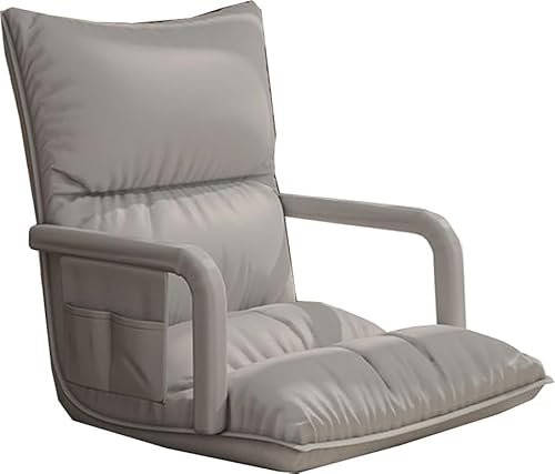 DGHNBMGNG Verstellbarer Bodenstuhl, gepolsterter Verstellbarer Lazy Sofa-Sessel for Erwachsene und Kinder, ideal for Lesen, Spielen und Meditieren(Gray) von DGHNBMGNG