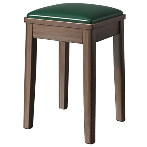 Quadratischer stapelbarer, moderner Mid-Century-Hocker aus Massivholz, niedriger Barhocker ohne Rückenlehne, stapelbar und ineinander stapelbar, geeignet for Zuhause, Küche, Esszimmer, Wohnzimmer, Bür von DGHNBMGNG