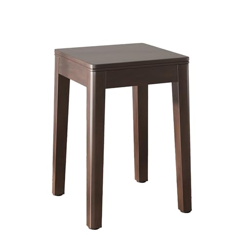 Quadratischer stapelbarer, moderner Mid-Century-Hocker aus Massivholz, niedriger Barhocker ohne Rückenlehne, stapelbar und ineinander stapelbar, geeignet for Zuhause, Küche, Esszimmer, Wohnzimmer, Bür von DGHNBMGNG