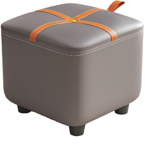 Stilvoll und schlicht, kleines Ledersofa fürs Wohnzimmer, moderner Fußhocker mit Holzbeinen, gepolsterte Fußhocker mit Griff, leicht zu bewegen, geeignet for Wohnzimmer, Arbeitszimmer, Schlafzimmer(Gr Stilvoll und schlicht, kleines Ledersofa fürs Wohnzimmer, moderner Fußhocker mit Holzbeinen, gepolsterte Fußhocker mit Griff, leicht zu bewegen, geeignet for Wohnzimmer, Arbeitszimmer, Schlafzimmer(Gr von DGHNBMGNG