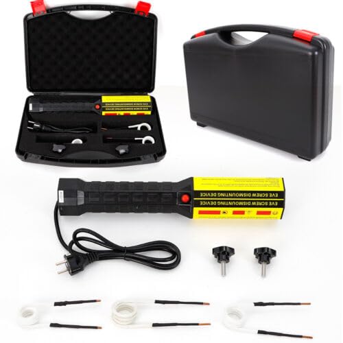 1000W Flammenloses Induktionsheizgerät | Tragbares Magnetische Induktionsheizung | Erhitzt und expandiert gefrorene, verrostete oder gewindefeste Verbundmuttern | 3 Spulenohne ohne Flamme von DGJMuu