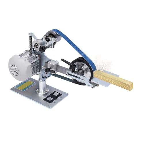 Bandschleifmaschine Stand-Band-Tellerschleifer 220V | Multi-Funktions-Tischbandmaschine 762 * 25MM | Bandschleifer Bausatz Messerschleifer bürstenloser Motor stufenlose Geschwindigkeitsregelung von DGJMuu