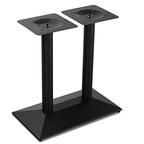 DGJMuu Tischbeine Zweispaltig Tischgestell Doppelsäule 70x43cm Bodenplatte, Tischuntergestell Doppelt, Tischfuß Bistro Gastro Esstisch Imbiss Tisch Untergestell von DGJMuu