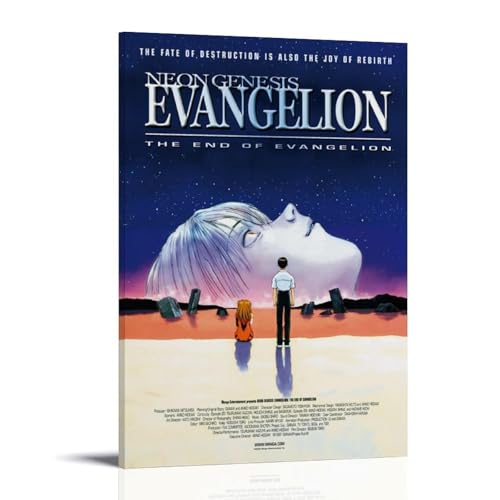 DGJSFC Neon Genesis Evangelion Ölgemälde-Poster, Wandkunst, Poster, Leinwand, Gemälde, Dekoration, moderne Kunstdekoration, Zuhause, Schlafzimmer, ästhetisch, Rahmenstil, 60 x 90 cm von DGJSFC
