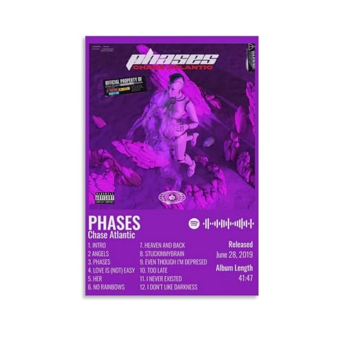 DGJSFC Ölgemälde-Poster "Phases Chase Atlantik", Wandkunst, Poster, Leinwand, Gemälde, Dekoration, moderne Kunstdekoration, Zuhause, Schlafzimmer, ästhetisch, ungerahmt, 60 x 90 cm von DGJSFC