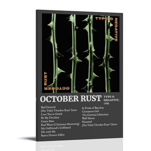 DGJSFC Oktober Rost durch Typ O, negatives Ölgemälde, Poster, Wandkunst, Poster, Leinwandmalerei, Dekoration, moderne Kunstdekoration, Zuhause, Schlafzimmer, ästhetisch, Rahmenstil, 20 x 30 cm von DGJSFC