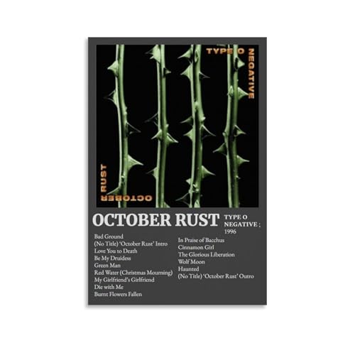 DGJSFC Oktober Rost nach Typ O, negatives Ölgemälde, Poster, Wandkunst, Poster, Leinwand, Gemälde, Dekoration, moderne Kunstdekoration, Zuhause, Schlafzimmer, ästhetisch, ungerahmt, 50 x 75 cm von DGJSFC