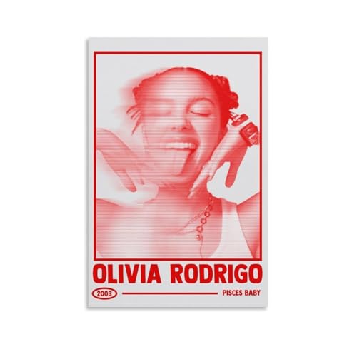 DGJSFC Olivia Rodrigo Ölgemälde-Poster, Wandkunst, Poster, Leinwand, Gemälde, Dekoration, moderne Kunstdekoration, Zuhause, Schlafzimmer, ästhetisch, ungerahmt, 40 x 60 cm von DGJSFC
