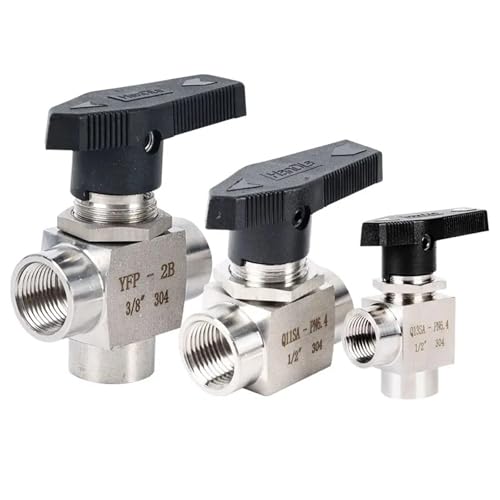 1/8 "1/4" 3/8 "1/2" 3/4 "BSPP NPT Weibliche Gerade Ellenbogen T 3 Möglichkeiten 316 304 Edelstahl Stahl Abschaltung Ball Ventil 915 PSI LABOR(SS316-BSPP_3/8") von DGLASKRWY