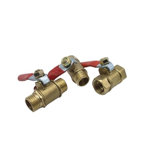 1/8 "1/4" 3/8 "1/2" BSP Weiblich Außengewinde Zwei Weg Messing Pneumatische Abschaltung Ball Ventil Rohr Fitting Anschluss Koppler Adapter(3/8",BSP_FEMALE TO FEMALE) von DGLASKRWY