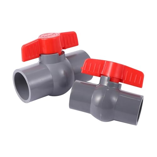 1 Stück ID 20/25/32/40mm Kugelhahn Grau PVC-Material Garten Wasserrohr Armaturen Ventil Schalter Anschlussadapter(Inner diameter 40mm) von DGLASKRWY