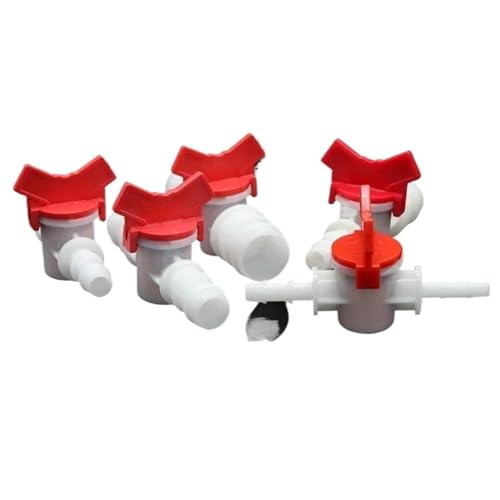 1 Stücke Kunststoff 4mm 6mm 8mm 10mm 12mm 16mm 20mm PVC-Schlauchanschluss Zweiwege-Kunststoff-Kugelhahn Aquarium-Garten-Mikrobewässerungsanschluss(6-8mm) von DGLASKRWY