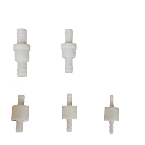 2 Stück 4/6 mm/8 mm/10 mm/12 mm Kunststoff Non-Return One Way Water Inline Fluids Check Valves for Gas Liquid Home Improvement Parts (8 mm) von DGLASKRWY