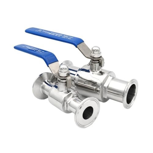 304/316L Edelstahl Sanitär Gerade Ball Ventil 19/25/32/38mm Tri Clamp Ferrule 25.4/50.5/64mm Homebrew Tagebuch Produkt(25mm x Ferrule50.5,SS316L) von DGLASKRWY