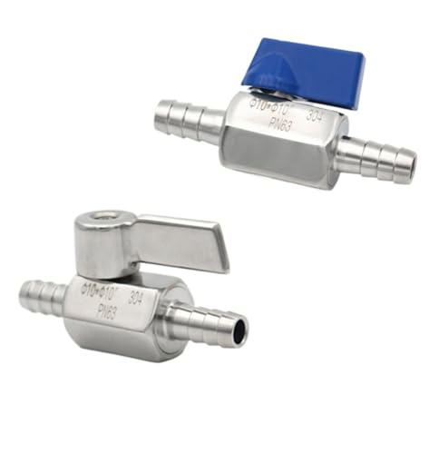 7 8 9 10 12 13 14 15 16 Mm Schlauch Barb 304 Edelstahl Sanitär Mini Ball Ventil Homebrew Mit Griff(14mm Barb) von DGLASKRWY