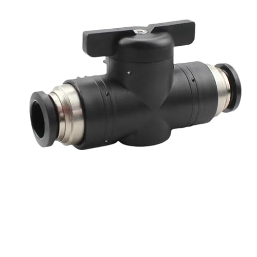 BUC 4 6 8 10 12 Mm Pneumatischer Schnellverbinder PU-Schlauchverbinder Manuelles Ventil Lenkschalter Manuelles Kugelventil(BUC-4 white) von DGLASKRWY