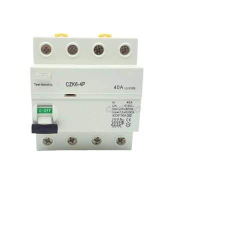 CZK6 FI-SCHUTZSCHALTER 1-2P 16A 25A 32A 40A 63A 80A 100A Fehlerstromschutzschalter AC Heißer Verkauf FI-SCHUTZSCHALTER RCD 10mA 30mA 100mA 300mA(4P25A30MA) von DGLASKRWY