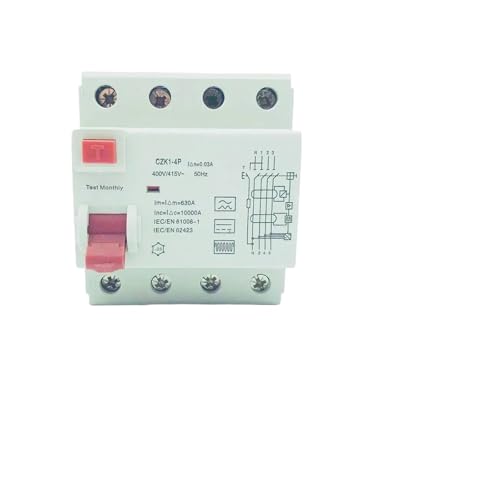 CZK6 FI-Schutzschalter 6-4P16A 25A 32A 40A 63A 80A 100A Reststromschutzschalter for den Hausbau. Heißer Verkauf. ELCB RCD Solarladeschaltung.(4P40A100MA) von DGLASKRWY