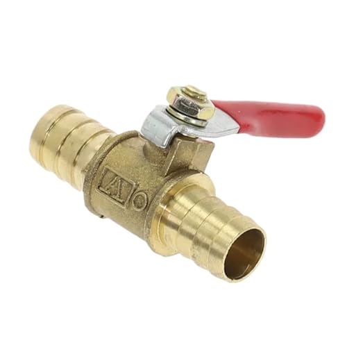 Kleine Ventile Mit Rotem Griff, 6 Mm, 8 Mm, 10 Mm, 12 Mm, Schlauchanschluss, Inline-Messing, Wasser, Öl, Luft, Gas, Kraftstoffleitung, Absperrkugelhahn, Rohrverschraubungen(12mm Barb) von DGLASKRWY