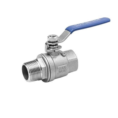 Kugelhahn Mit Außen-/Innengewinde, Edelstahl 304, 2 Chips Angeschlossen, BSPT-Gewinde In Voller Größe, 3/8 1/2 3/4, Mit Vinylgriffen(3/4") von DGLASKRWY