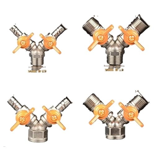 Messing Chrom Kugelhahn Gasventil G1/2" BSPP For Gas Flüssigkeit Wasser ON/OFF Kugelhahn(515 male to L barb) von DGLASKRWY