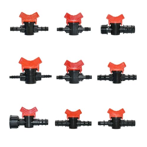 Miniature Kunststoff Shut Off Coupling Valve Connectors for 4/7 8/11 10/16/20/25 mm Schlauch Garden Water Irrigation Pipe Adapter Barb(E) von DGLASKRWY