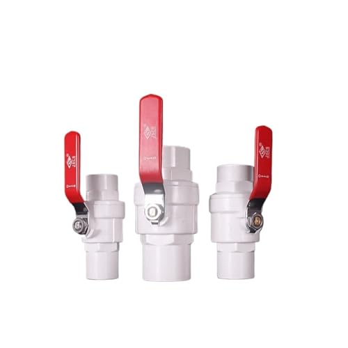 PVC-Doppelgelenk-Kugelhahn For Wasserversorgungsventil, Verdickte Flachschraube, Stahlgriff, Sockel-Kugelhahn, Wasserventilschalter(160 socket ball valve) von DGLASKRWY