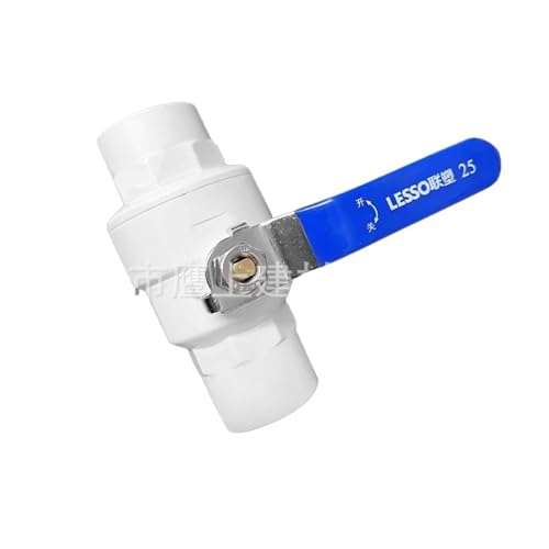 PVC-Metallgriff-Kugelhahn Wasserversorgungsrohrzubehör 20 25 32 Kugelhahnschalter Gummi-Schieber(40 ball valve) von DGLASKRWY