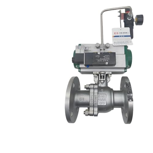 Pneumatischer Flanschkugelhahn Q641F Aus Edelstahl Mit Hochtemperaturdampf, Schnell Öffnendes Absperrventil, Zweiwegeventil, Weiche Dichtung, Zweiteilig(DN65) von DGLASKRWY