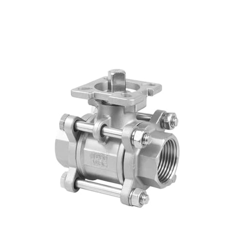 Typ 3PC Edelstahlschalter Mit Plattform-Kugelhahn 1/4 3/8 BSP Innengewinde DN8/DN10 Wasserantrieb-Kugelhahn(3/8") von DGLASKRWY