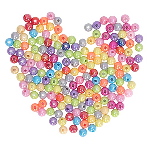 300 Stcs 8mm farbenfrohe runde Acrylperlen DIY -Handwerksnoramente für Schmuck Herstellung Haushalt von DGLDCSHUAI