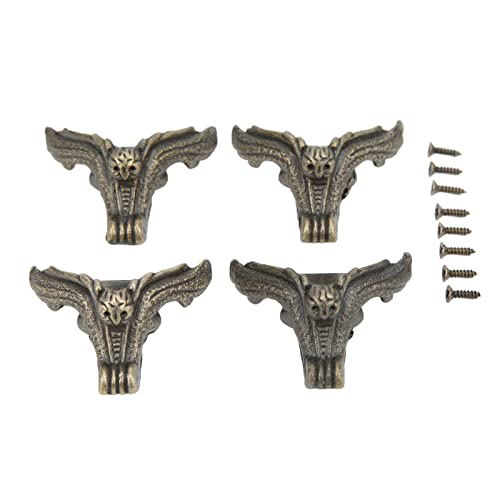 4pcs Schmuckkasten Füße Füße Füße Form Zinklegierung rostfeste korrosionsbeständige Juwelenschachtel Beine Vintage Style von DGLDCSHUAI