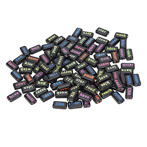 Alphabet Perlen Plastik perforiert gemischte Farbbrief rechteckige Schmuckzubehör für DIY -Handwerk Alphabet Perlen Plastik perforiert gemischte Farbbrief rechteckige Schmuckzubehör für DIY -Handwerk von DGLDCSHUAI