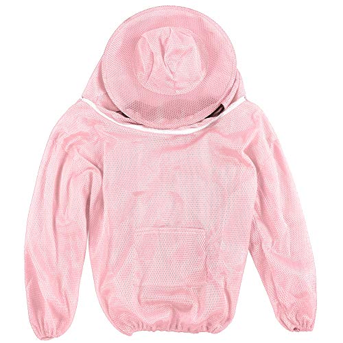 Bienenzuchtwerkzeuge Schutzjacke Schleieranzug Smock für die Bienenzucht Arbeit High -Definition -Weitansicht langlebig Luftgitter (Rosa) von DGLDCSHUAI
