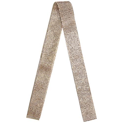 Diamond Ribbon Strash Decorative Aufkleber Streifen Kunsthandwerk DIY Dekor heiße Schmelzkleber für Hochzeitsfeierdekoration (Kristallgelb) von DGLDCSHUAI
