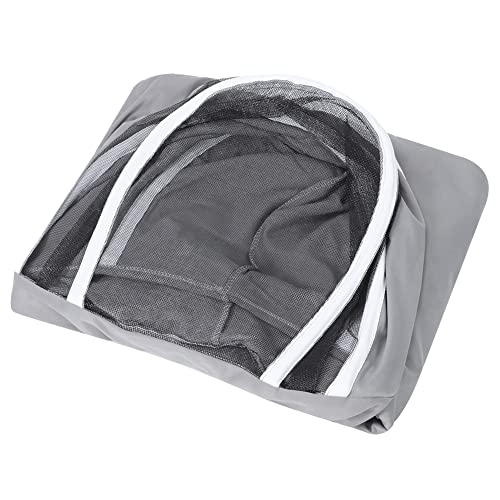 Einteilige Imkerei Anzug Schutz Kleidung Kittel Dual Reiß verschlüsse Imker Zubehör Grau (XXL) von DGLDCSHUAI