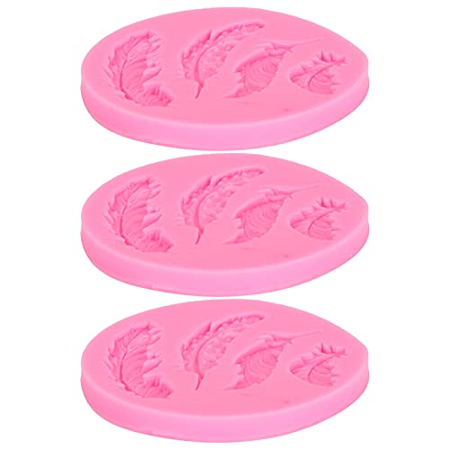 Federmuster Silikon 3pcs DIY Schokoladenkuchen Fondant Backformen Federmuster Silikon 3pcs DIY Schokoladenkuchen Fondant Backformen von DGLDCSHUAI