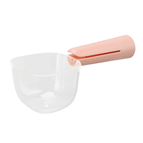 Haustierfutter Scoop Transparent Scale Hunde Fütterungsschaufel für Welpenkatze (Rosa) von DGLDCSHUAI