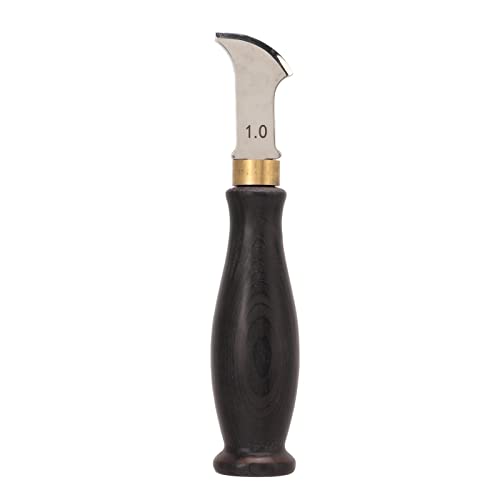 Leder Creaser 1,0mm Sandelholz griff Edelstahl Leder Schnitz werkzeug für DIY von DGLDCSHUAI