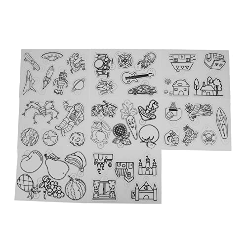 Paper Creative DIY Semitransparente Sporthausmuster 8 Stücke für Schlüsselbund -Tag -Schmuckschmuck Ornamente (Hausreihe JS-82 (8 Stück/Pack)) von DGLDCSHUAI