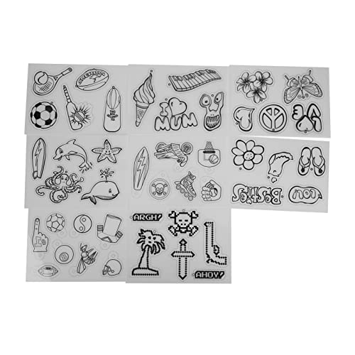 Paper Creative DIY Semitransparente Sporthausmuster 8 Stücke für Schlüsselbund -Tag -Schmuckschmuck Ornamente (Sportserie JS-85 (8 Stück/Pack)) von DGLDCSHUAI