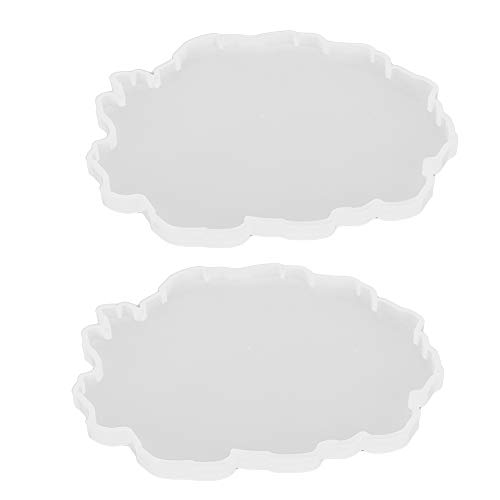 Silikon -Untersetzer, die Schimmel einfache DIY -Kunsthandwerk und Tablettbasisform für Anfänger machen, um Untersetzer dekoratives Handwerk zu machen (Schimmel 2) von DGLDCSHUAI