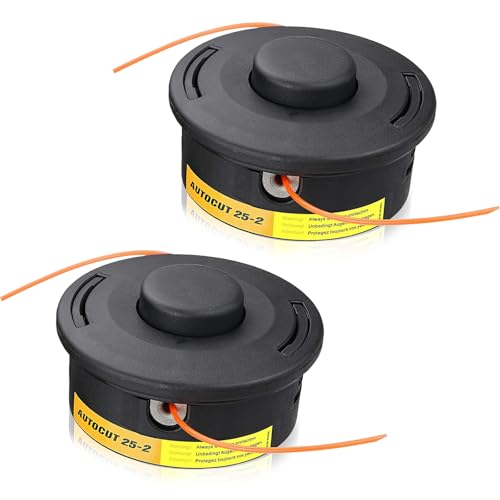 DGMI 2 Stück Mähkopf AutoCut 25-2, Fadenkopf für Motorsense, Fadenkopf Trimmerkopf M10x1.0 für FS44 FS55 FS56 FS74 FS80 FS85 FS90 FS120 FS240 FS250 von DGMI