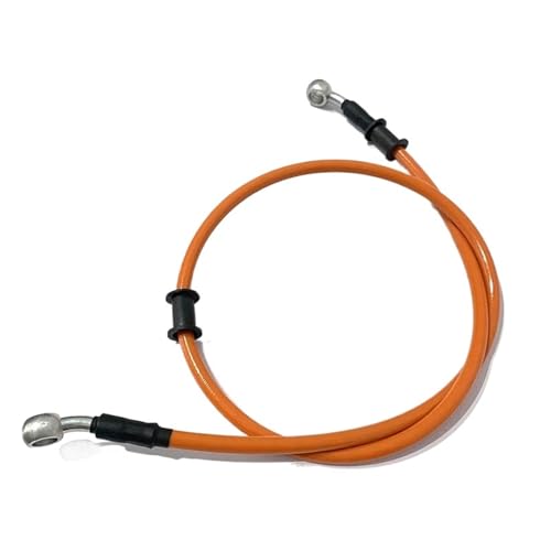 Auto-Bremsleitungen Motorrad Modifikation Bremsschlauch 40-80cm Scheibenbremse Ölleitung Bremse Stahlkehle Bremsleitung(Orange 70cm) von DGOINGPI