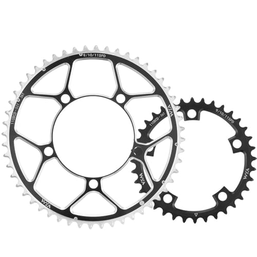 DGOINGPI Feststellbremshebel 110BCD Power Die Disc 35/50T 36T/52T 39/53T Folding Auto Doppel Disc Fahrrad zubehör Y Teile(36T 52T dual Disk) von DGOINGPI