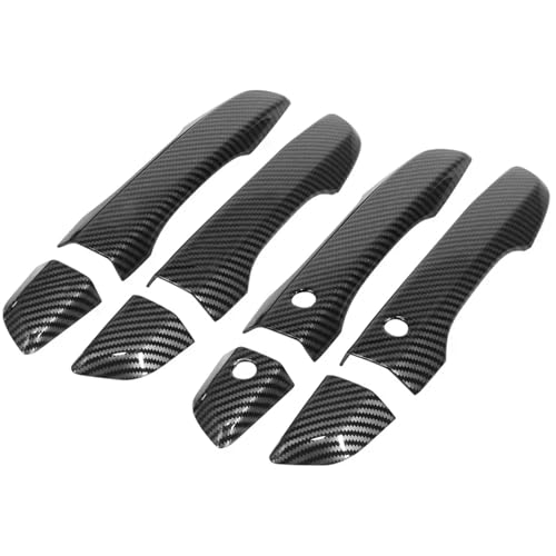DGOINGPI Türgriffabdeckung Für Honda Civic 10th Gen 2016-2021 Auto Carbon Fiber Stil Schwarz Außentür Griff Moulding Abdeckung Trim mit Türgriff(Carbon Smart) von DGOINGPI