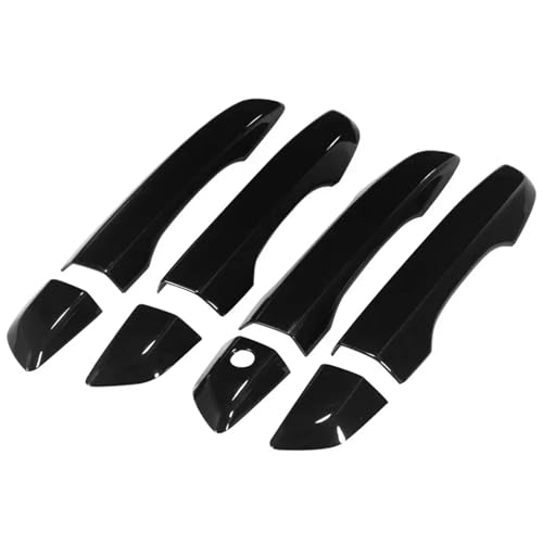 DGOINGPI Türgriffabdeckung Für Honda Civic 10th Gen 2016-2021 Auto Carbon Fiber Stil Schwarz Außentür Griff Moulding Abdeckung Trim mit Türgriff(Gloss Black) von DGOINGPI